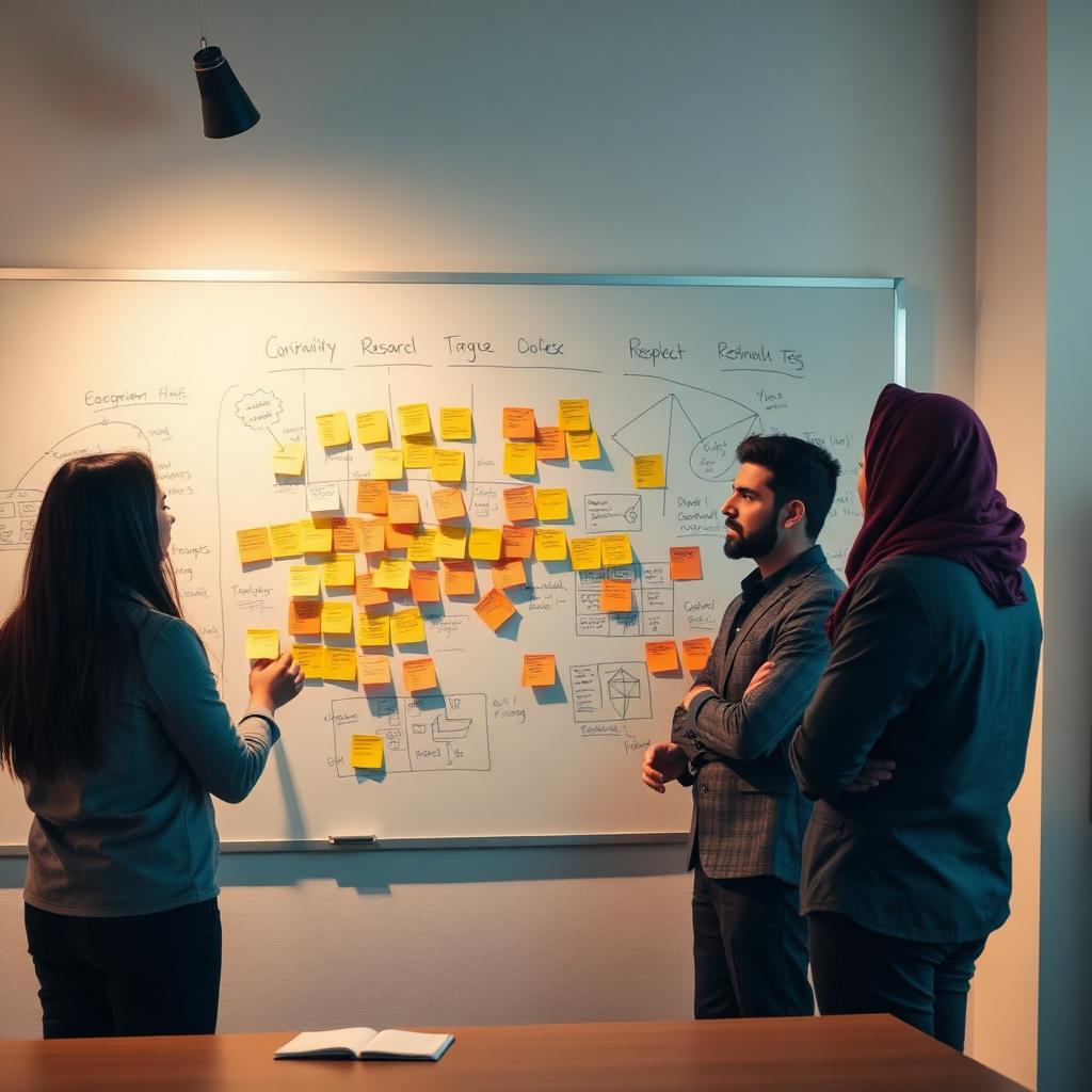 Freeminds research team mapping study design in a workshop